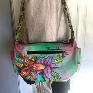 Anuschka Genuine Leather Hand Painted Handbag